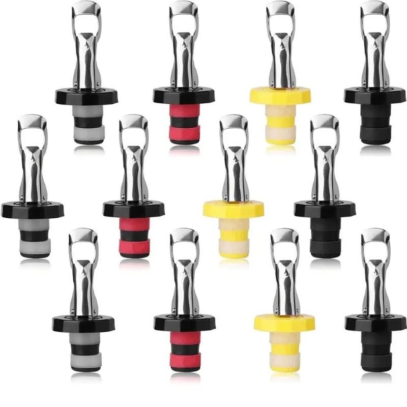 Bottle Stopper Set - 1/12PCS Vacuum Bottle Stoppers Silicone Wine
