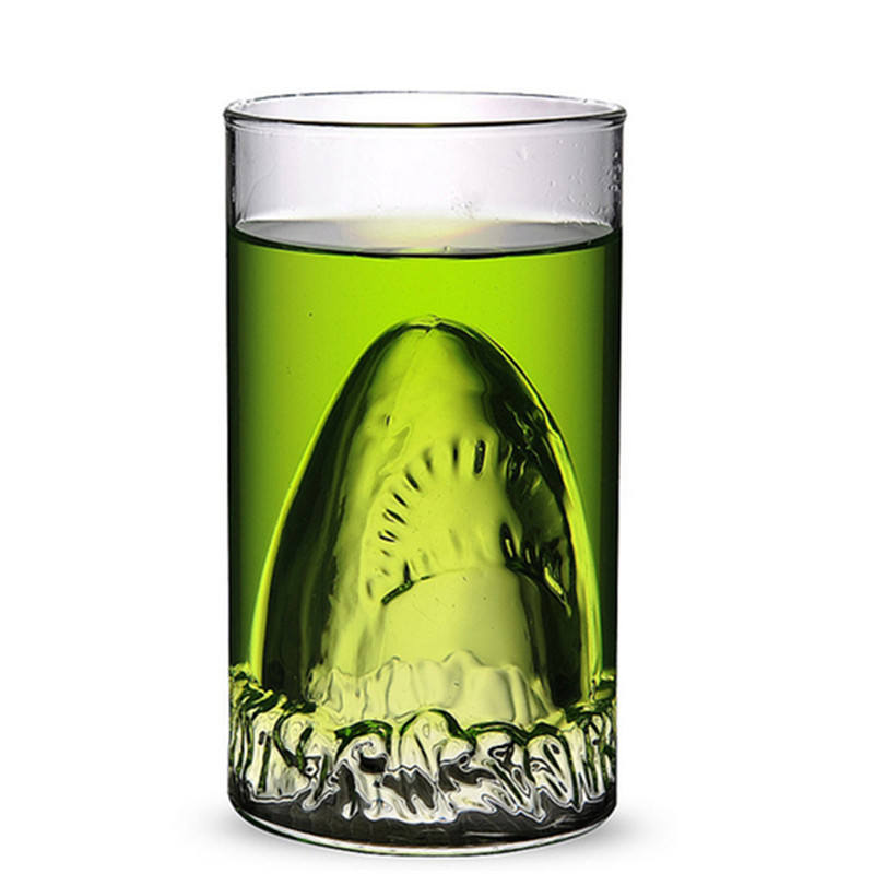 Wine Beer Coffee - 300ml Shark Drinking Double Glass Wall