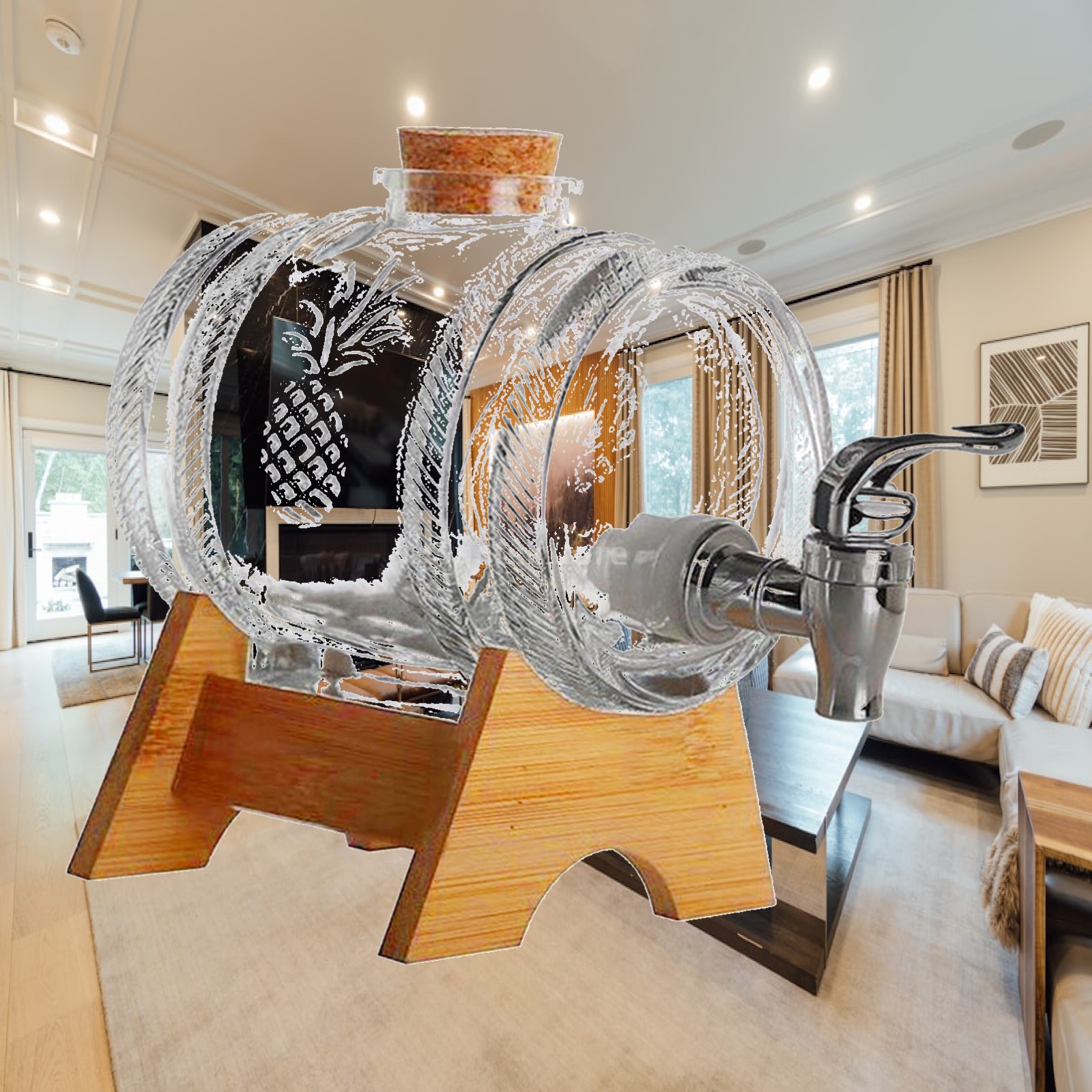 Premium Glass Barrel Dispenser - Wine Beer And Spirits review and price
