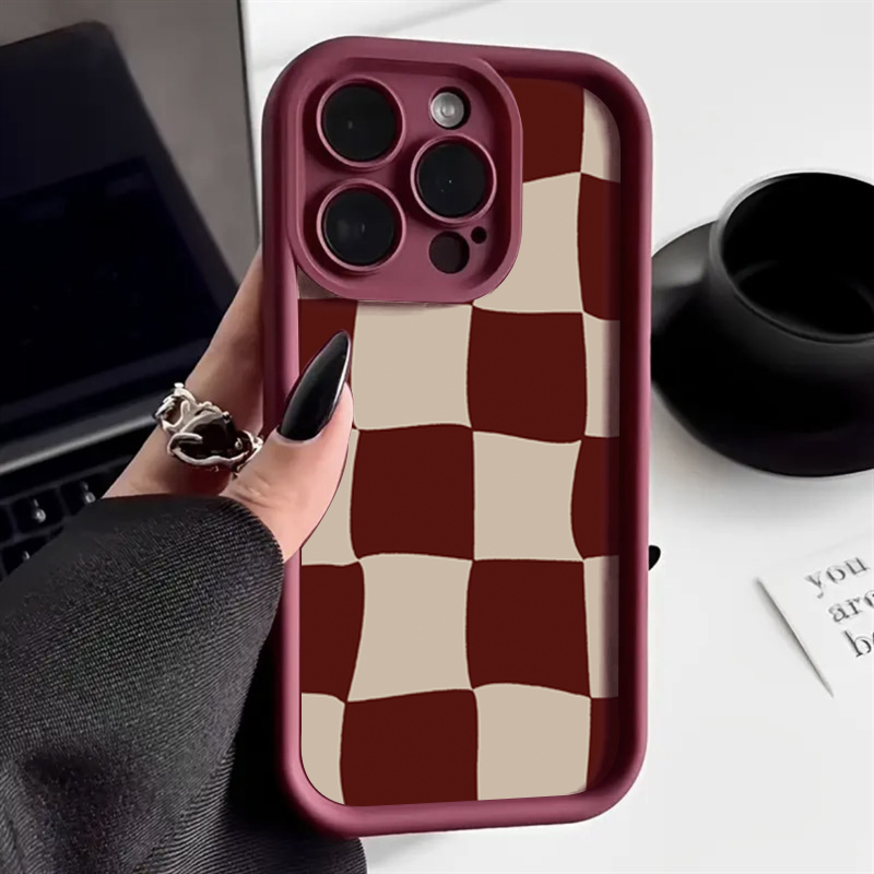 Wine Red Deform Grid Pattern P - Wine & Beer Shop review and price