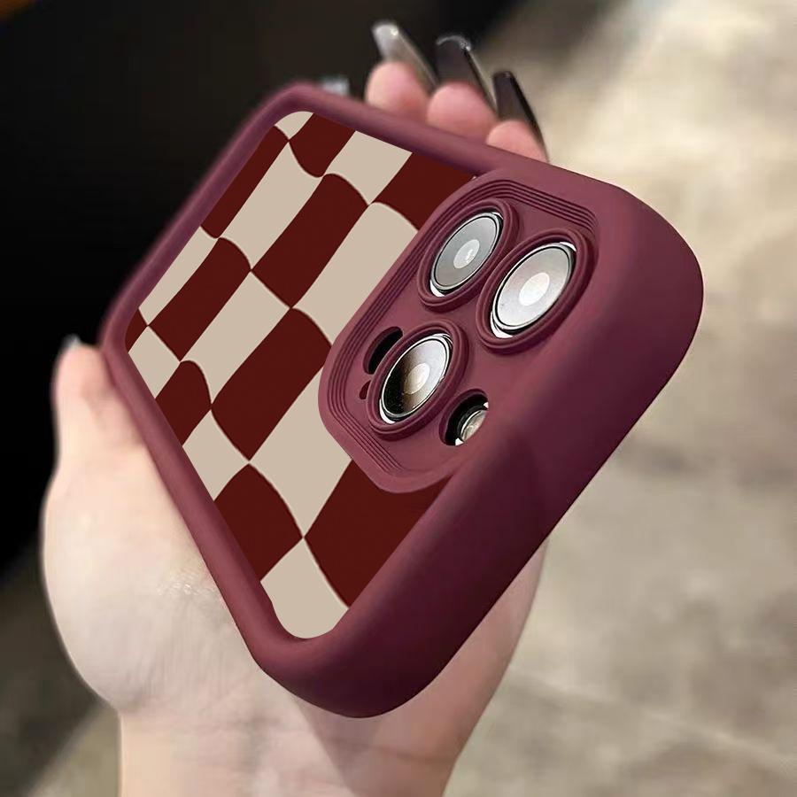 Wine Red Deform Grid Pattern P - Wine & Beer Shop review and price