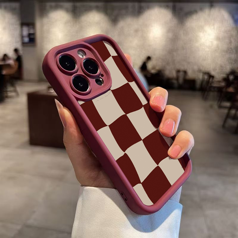 Wine Red Deform Grid Pattern P - Wine & Beer Shop review and price