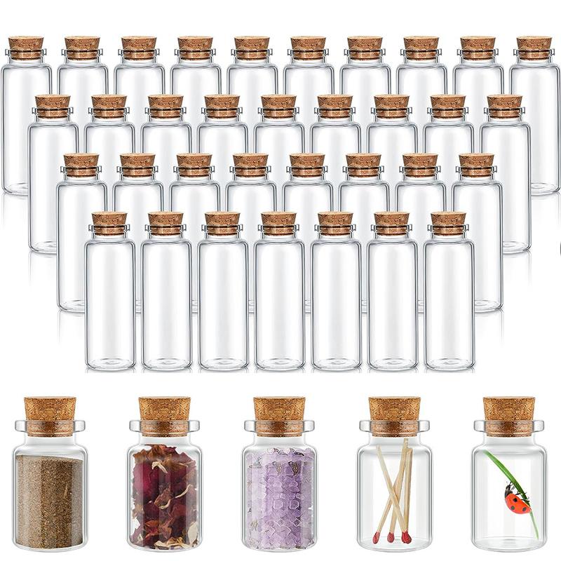 10pcs Small Glass Bottles with - Bottle Stopper Set review and price