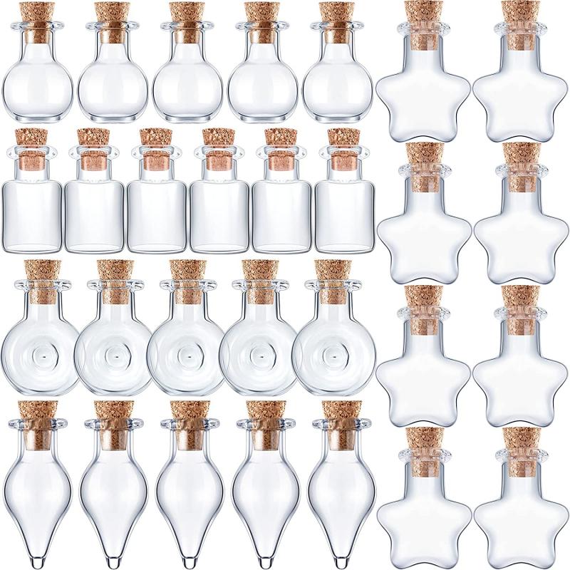 10pcs Small Glass Bottles with - Bottle Stopper Set review and price