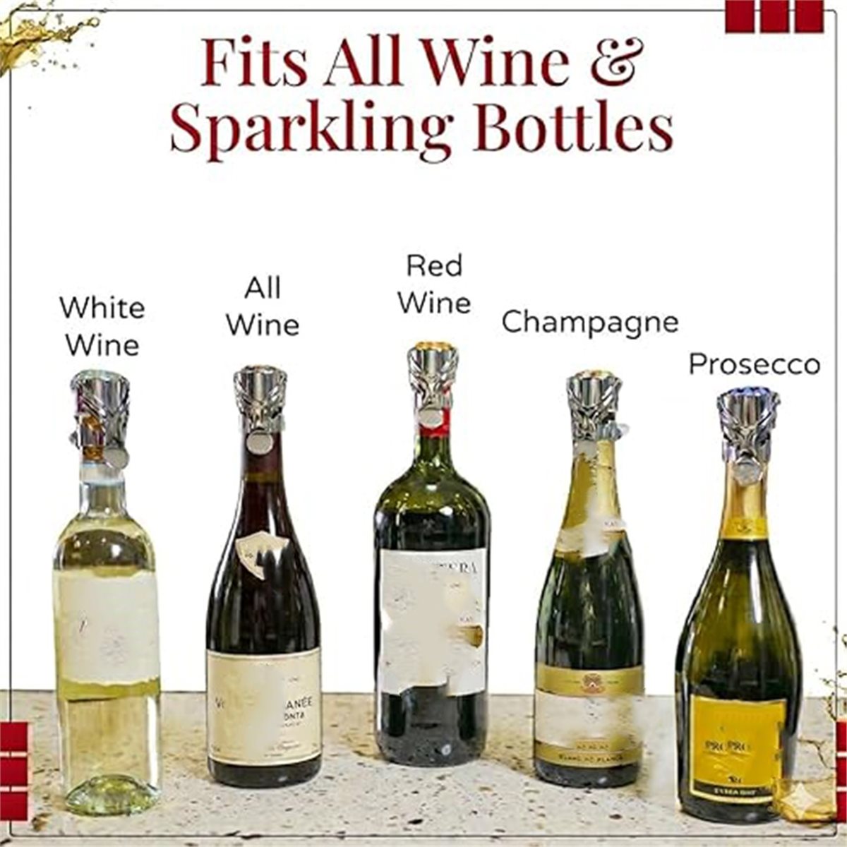 (A02R] 2Pcs Wine Stopper & Cha - Wine & Beer Shop review and price