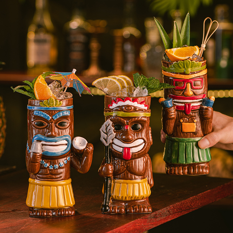 Ceramic Tiki Mug, Hawaiian Tro - Wine Beer Coffee review and price