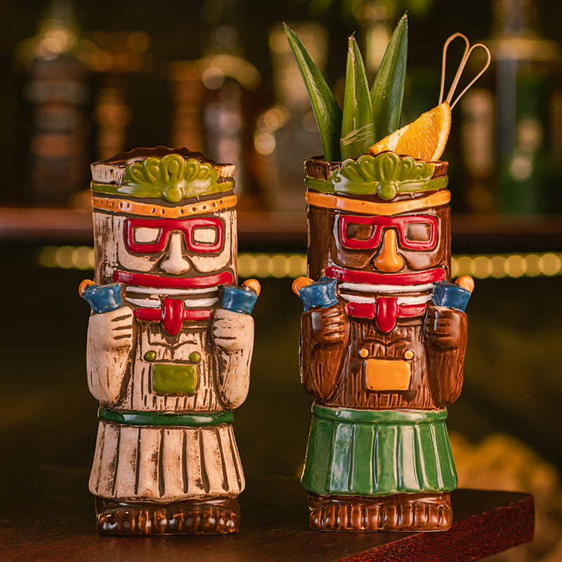 Ceramic Tiki Mug, Hawaiian Tro - Wine Beer Coffee review and price